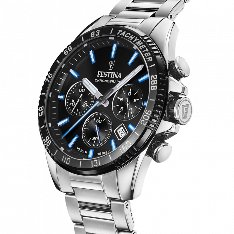 Festina watch f20560/5 black steel strap, men