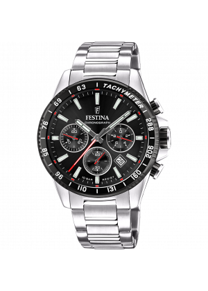 Festina watch f20560/6 black steel strap, men