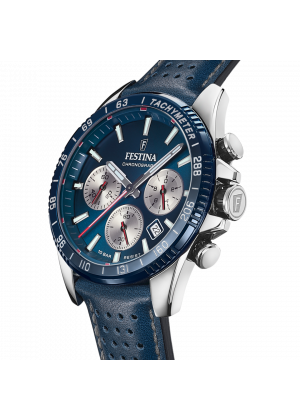 Festina watch f20561/2 blue leather strap, men