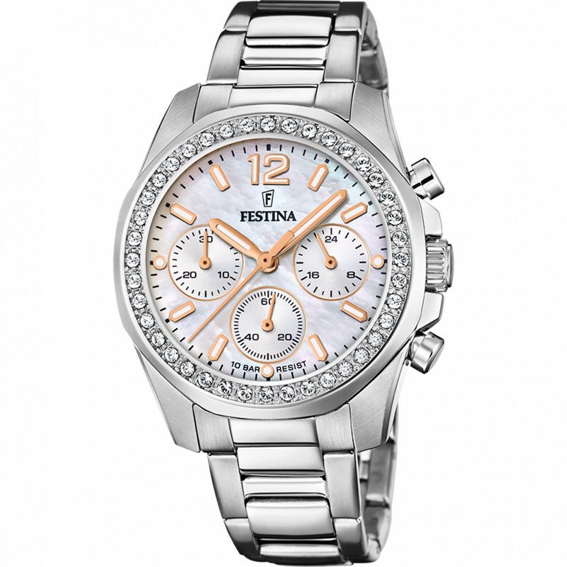 Festina watch f20606/1 mother-of-pearl women's