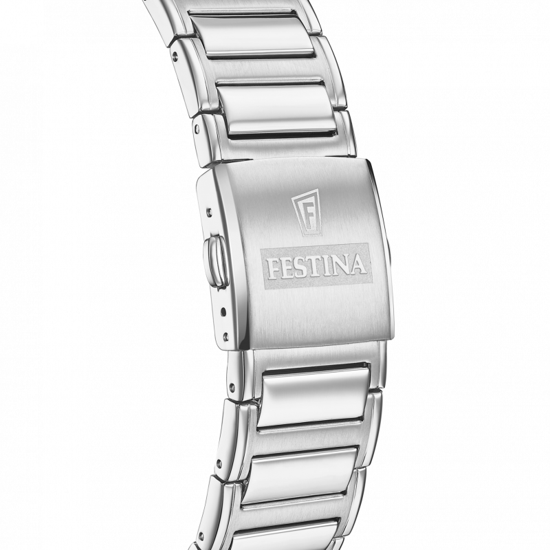 Festina watch f20635/3 green stainless steel 316l strap, men's