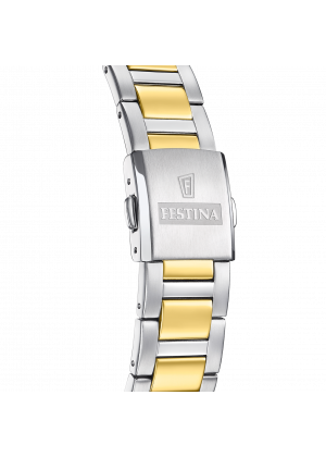 Festina solar energy f20657/2 champagne stainless steel 316l, men's.