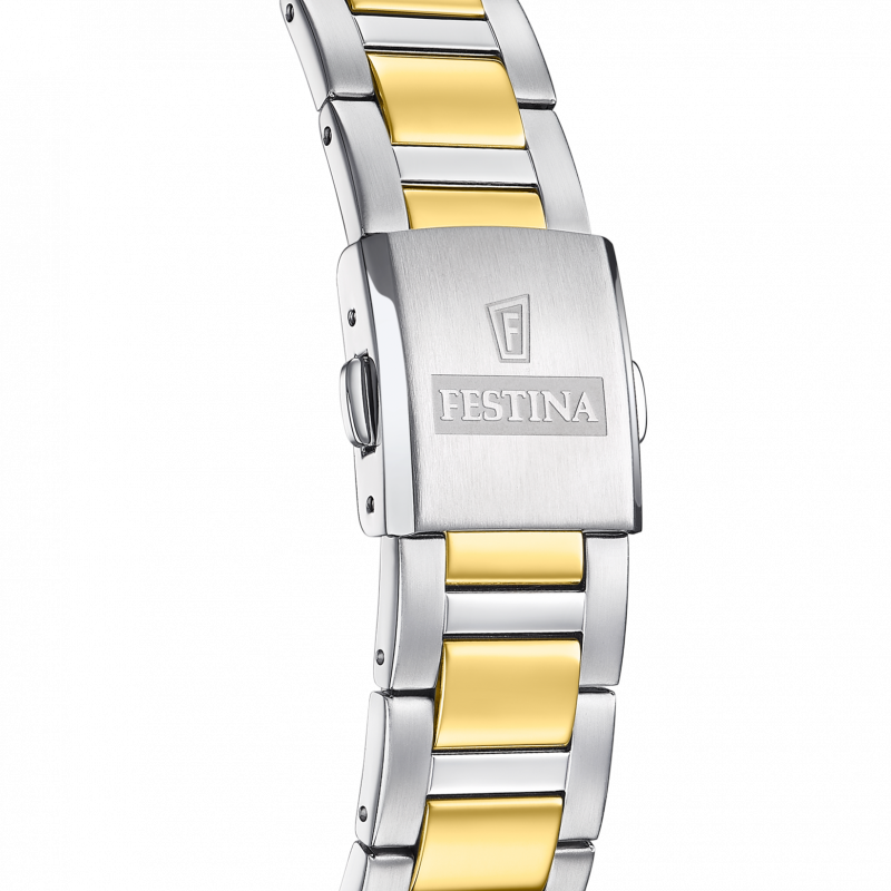 Festina solar energy f20657/2 champagne stainless steel 316l, men's.