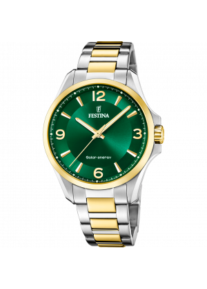 Festina solar energy f20657/3 green stainless steel 316l, men