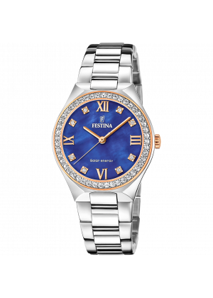 Festina solar energy f20658/2 blue stainless steel 316l, women