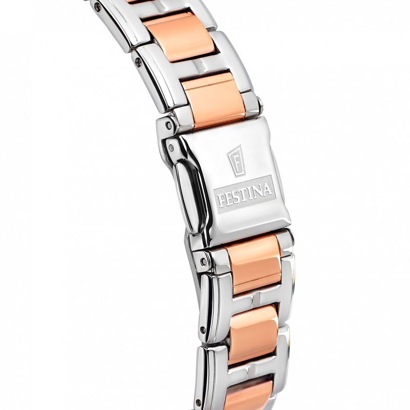 Festina boyfriend watch f20403/1 mother-of-pearl dial with steel strap