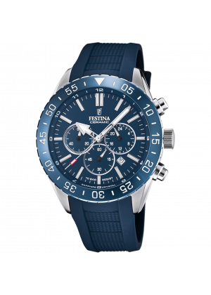 Festina ceramic watch f20515/1 blue rubber strap, men