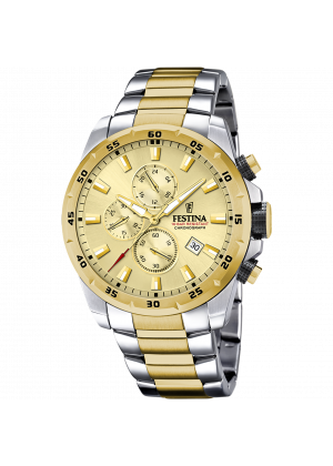 Reloj festina f20562/1 champán correa de acero, hombre