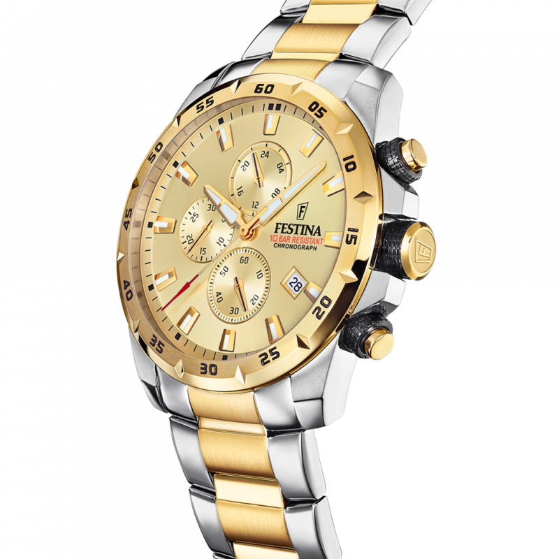 Reloj festina f20562/1 champán correa de acero, hombre