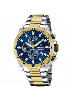 Reloj festina f20562/2 azul correa de acero, hombre