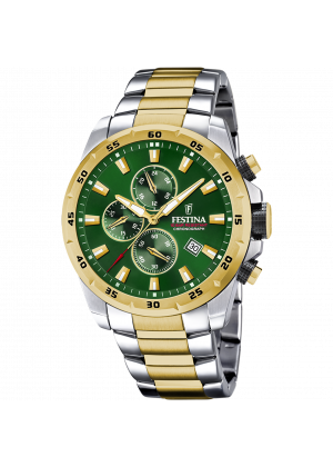 Reloj festina f20562/3 verde correa de acero, hombre