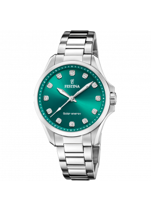 Festina f20654/3 green stainless steel 316l, women