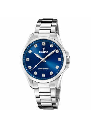 Festina solar energy f20654/4 blue stainless steel 316l, women