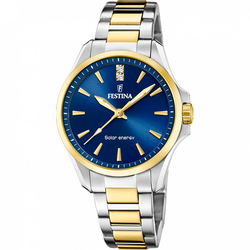 Festina solar energy f20655/4 blue stainless steel 316l, women