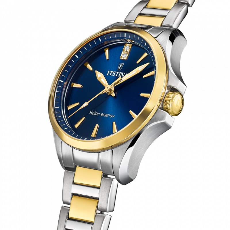 Festina solar energy f20655/4 blue stainless steel 316l, women