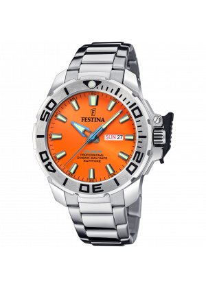 Festina men's orange stainless steel watch bracelet f20665/5