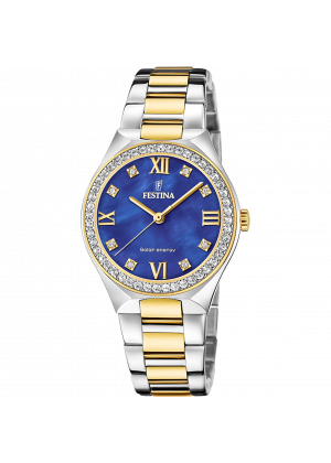 Festina solar energy f20659/2 blue stainless steel 316l, women