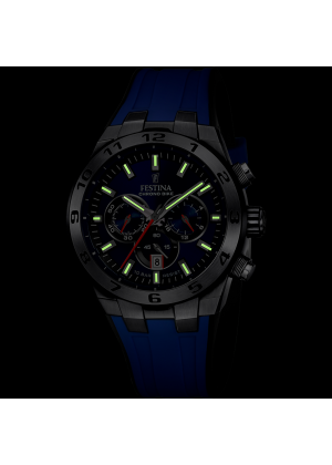 Men's festina chrono bike blue watch with rubber strap f20671/1