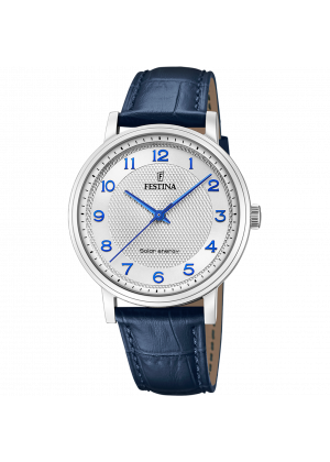 Festina solar energy f20660/1 silver leather, men