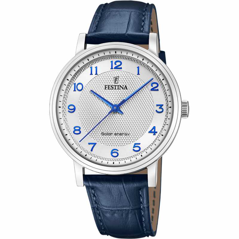 Festina solar energy f20660/1 silver leather, men