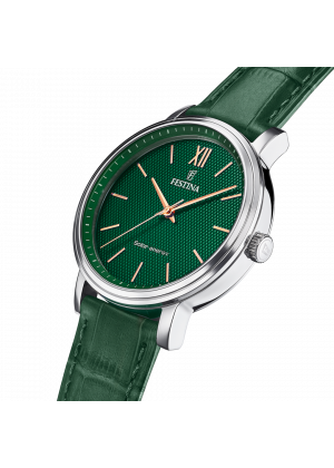 Festina solar energy f20660/5 green leather, men