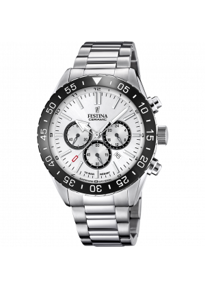 Festina watch f20575/1 white steel strap, men