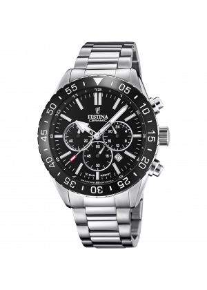 Festina watch f20575/3 black steel strap, men