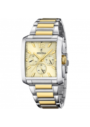 Festina watch f20637/2 champagne stainless steel 316l strap, men