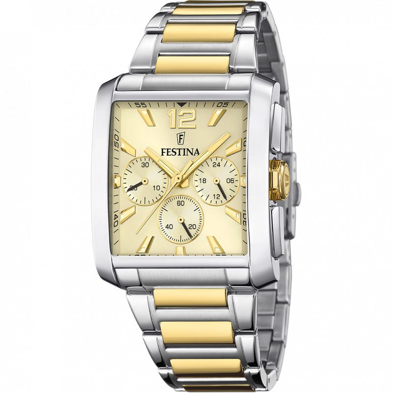 Festina watch f20637/2 champagne stainless steel 316l strap, men