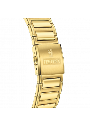 Festina watch f20638/2 gold stainless steel 316l strap, men's