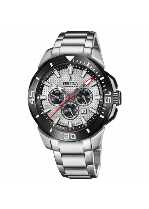 Festina chrono bike watch f20641/1 gray stainless steel strap 316l, men.