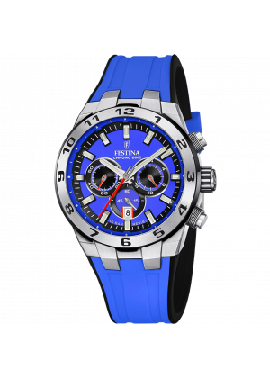 Men's watch festina chrono bike blue with rubber strap f20671/3