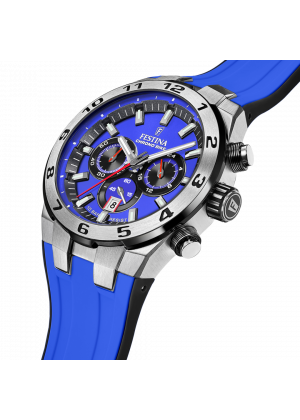 Men's watch festina chrono bike blue with rubber strap f20671/3