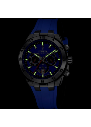 Men's watch festina chrono bike blue with rubber strap f20671/3