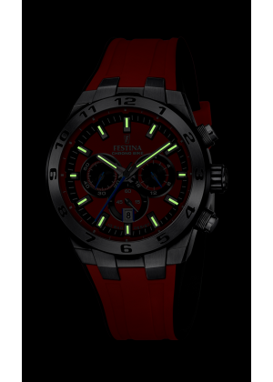 Men's watch festina chrono bike red with rubber strap f20671/5