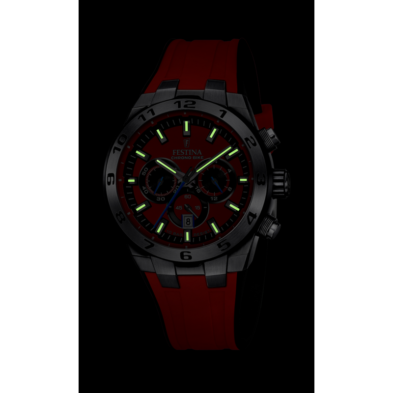 Men's watch festina chrono bike red with rubber strap f20671/5