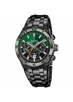 Festina men's green chrono bike stainless steel watch bracelet f20673/2