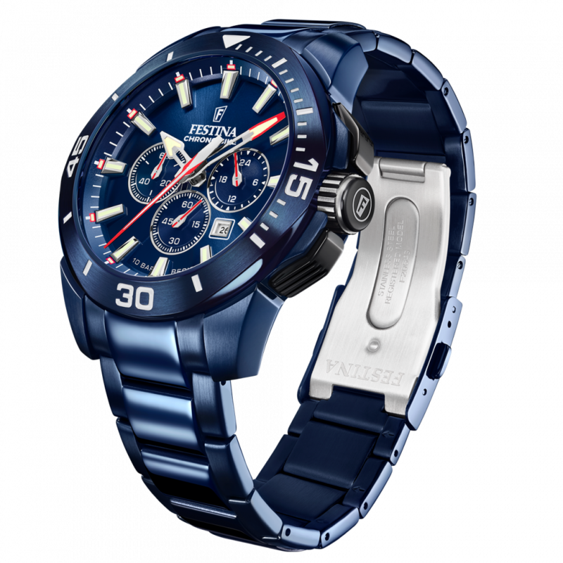 Festina watch special editions f20643/1 blue 316l, men.