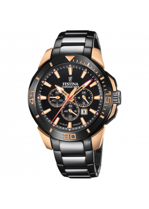 Festina special editions watch f20645/1 black stainless steel strap 316l, men.