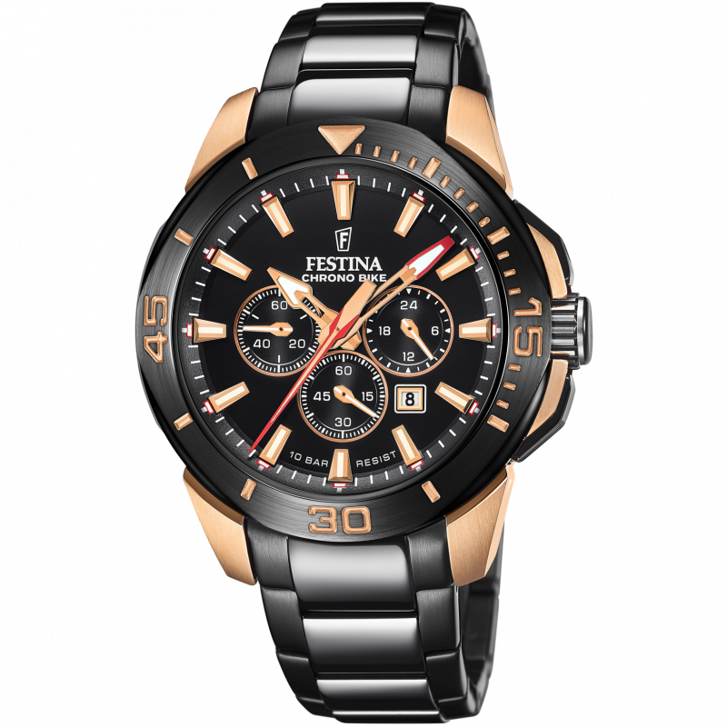 Festina special editions watch f20645/1 black stainless steel strap 316l, men.