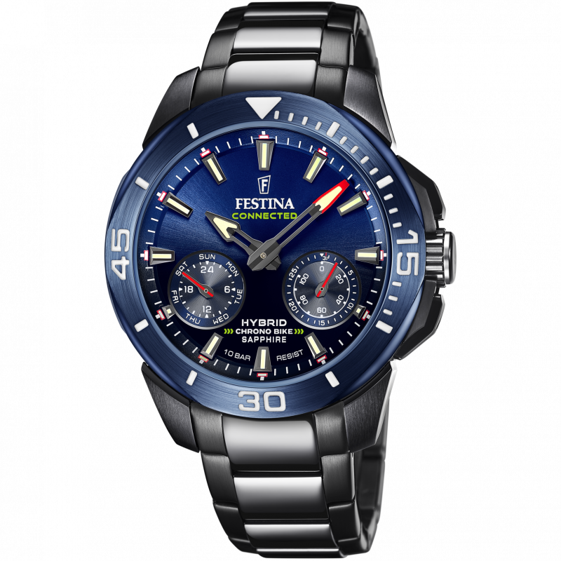 Festina connected f20647/1 blue stainless steel 316l, men