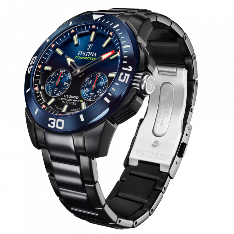 Festina connected f20647/1 blue stainless steel 316l, men