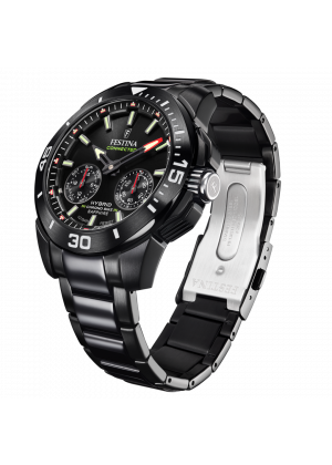 Festina connected f20648/1 black stainless steel 316l, men