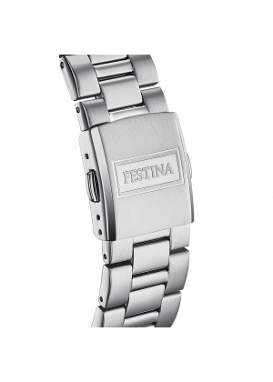 Festina classics watch f16374/1 white steel strap, men