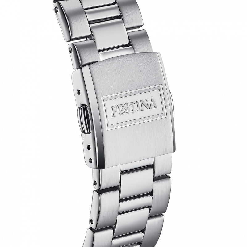 Festina classics watch f16374/1 white steel strap, men