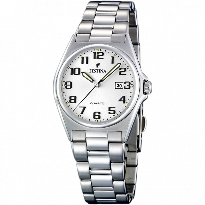 Festina classics watch f16375/9 silver steel strap, women's