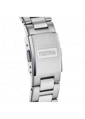 Festina classics watch f16376/4 black steel strap, men