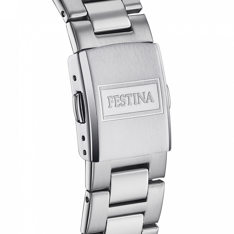 Festina classics watch f16376/4 black steel strap, men