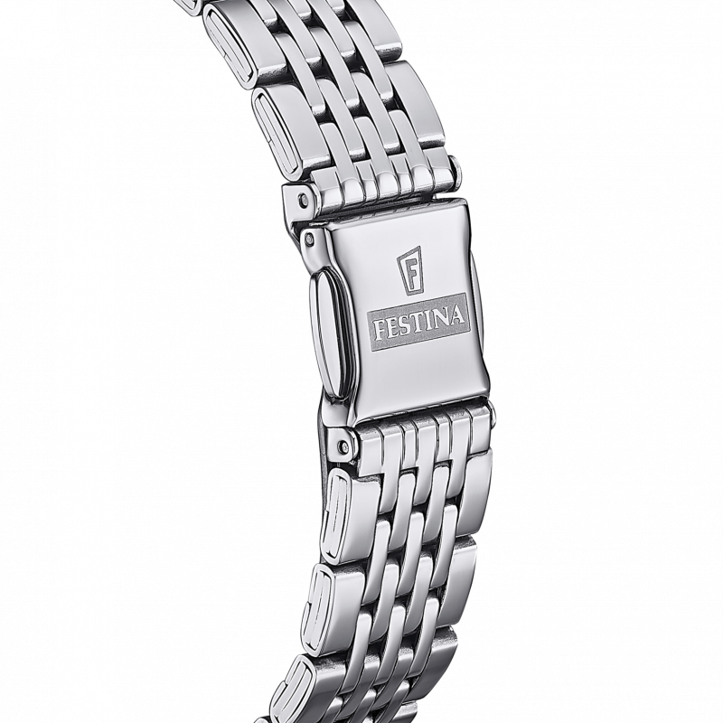 Festina classics watch f16748/2 white steel strap, women