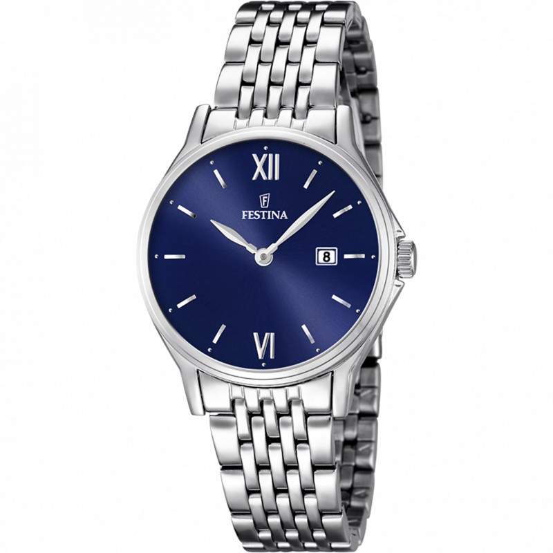 Festina classics watch f16748/3 blue steel strap, women